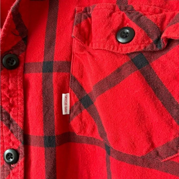 TOPO DESIGNS Field Shirt Plaid in Black/Red Size XL - Picture 7 of 7